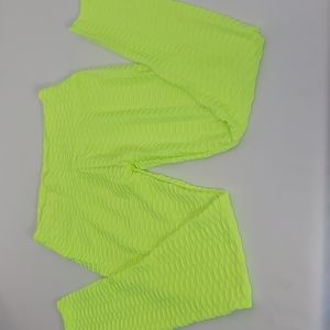 women's Boody lift scrunch active yoga leggings Neon green size S
